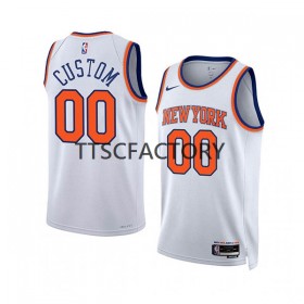 Herren NBA New York Knicks Trikot Benutzerdefinierte Nike 2022-23 Association Edition Weiß Swingman